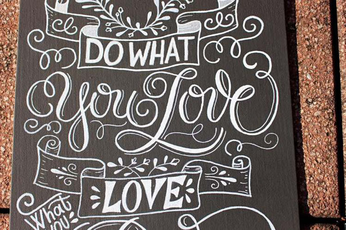 Letter Lovers sandra_graphics: Anleitung für ein Chalk Lettering auf Leinwand