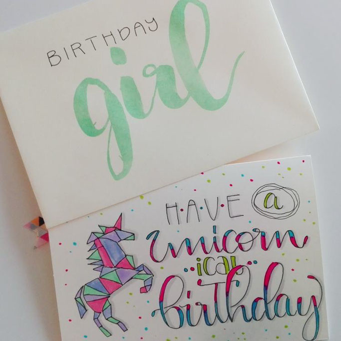 Geburtstagskarte lettern und mit Washi-Wimpeln aufpeppen - DIY Anleitung für die Letter Lovers von elsterchen
