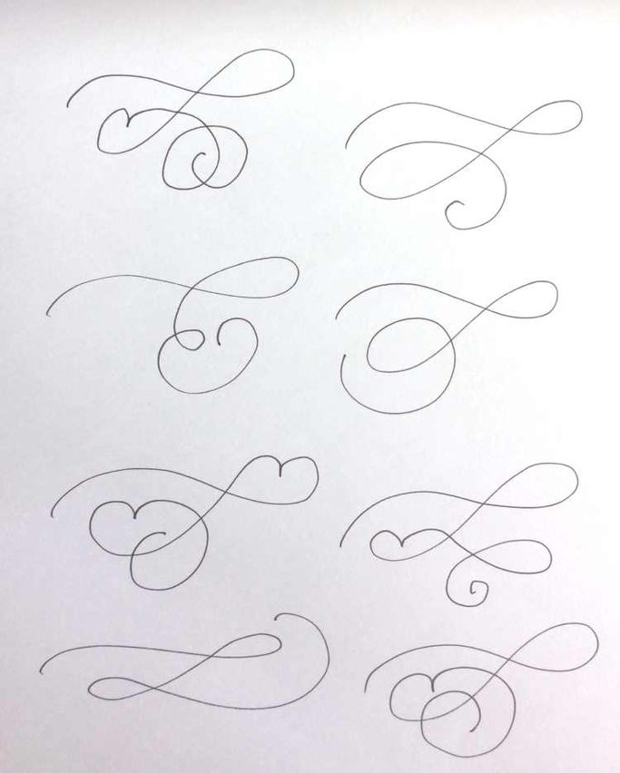 Letter Lovers tiniletters: Handlettering Anleitung Schnörkel