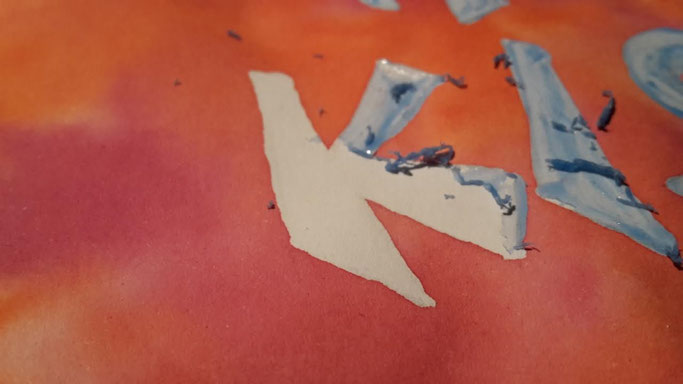 Letter Lovers _conny_k_: Anleitung Schritt 4 - Rubelkrepp entfernen