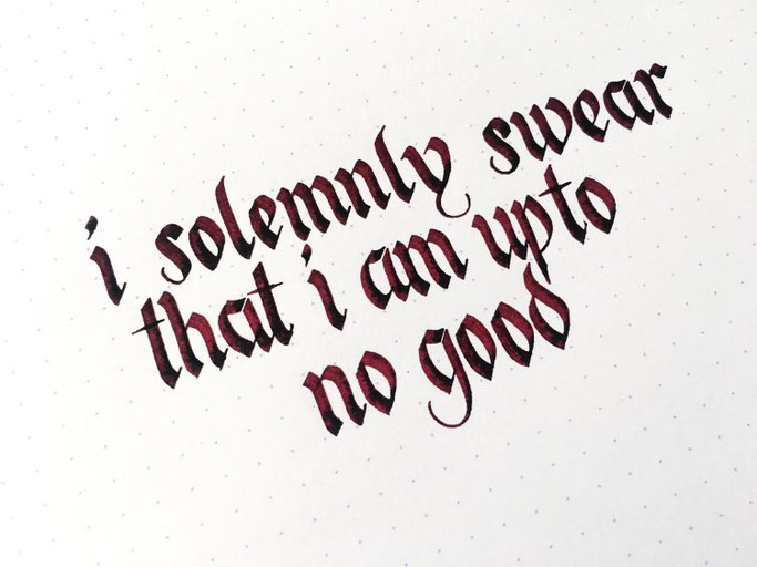 Letter Lovers _annalala_: Handlettering i solemnly swear that i am up to no good