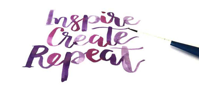 Letter Lovers buchstabenprinzessin: Handlettering Spruch inspire create repeat