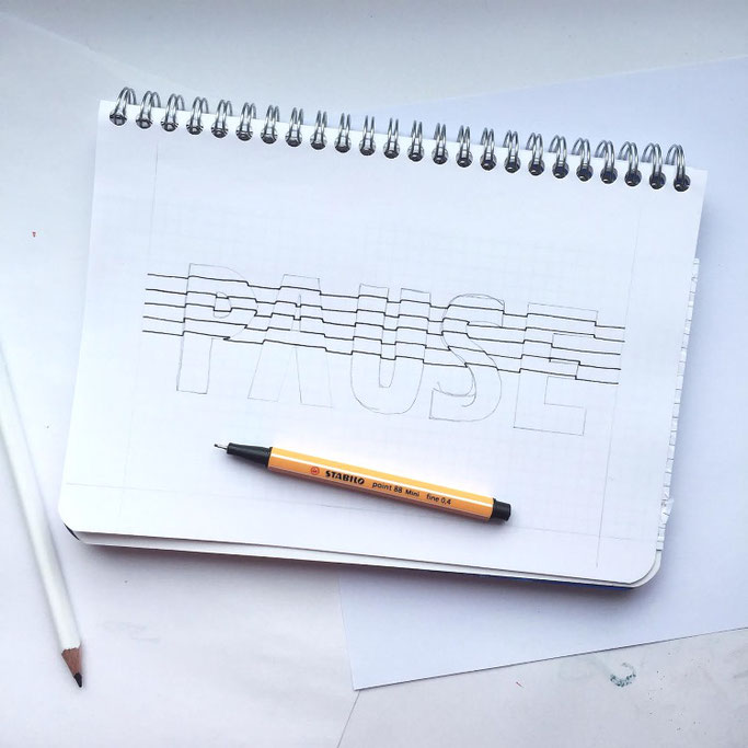 Letter Lovers sevilovesletters: Anleitung 3D-Lines Schritt 3