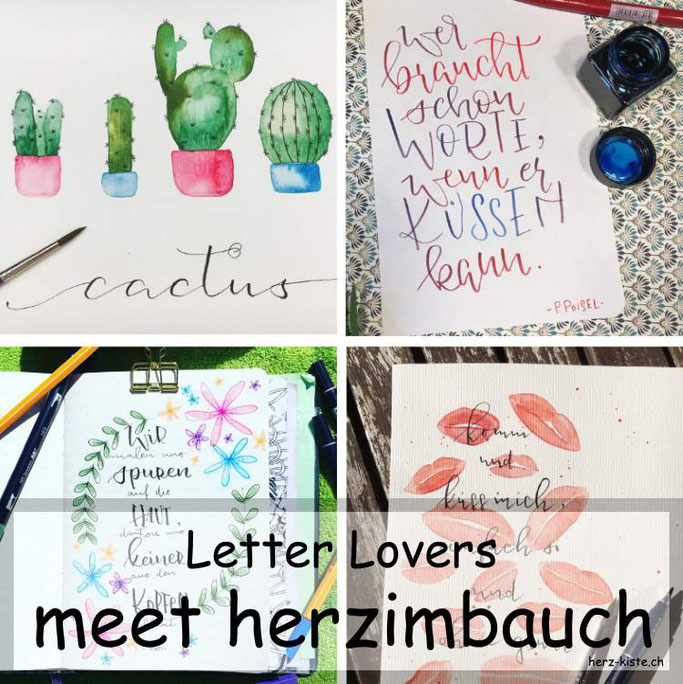 Letter Lovers herzimbauch zu Gast im Interview übers Lettering mit einer Anleitung für einen Watercolor Kaktus