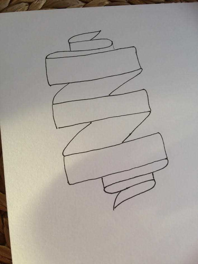 Letter Lovers aponi72: Handlettering Anleitung Banner zeichnen Schritt 3