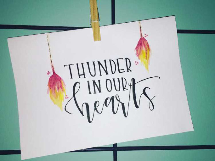 Letter Lovers Charmingletters: Handlettering Thunder in our hearts