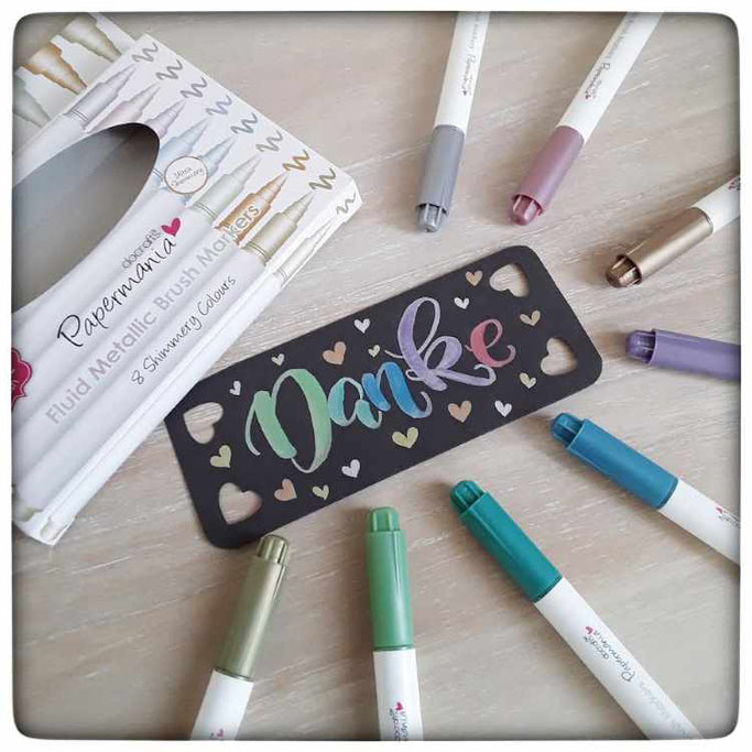 Handlettering Anleitung: Letter Lovers mit.caro.und.herz - ein Danke Geschenkanhänger lettern - einfach aber wirkungsvoll