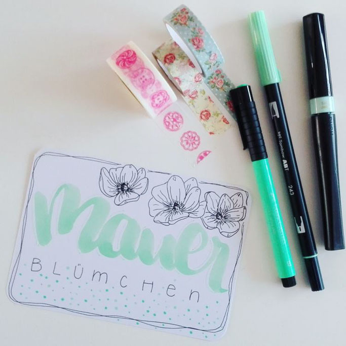 Lettering: Mauerblümchen (Letter Lovers elsterchen)