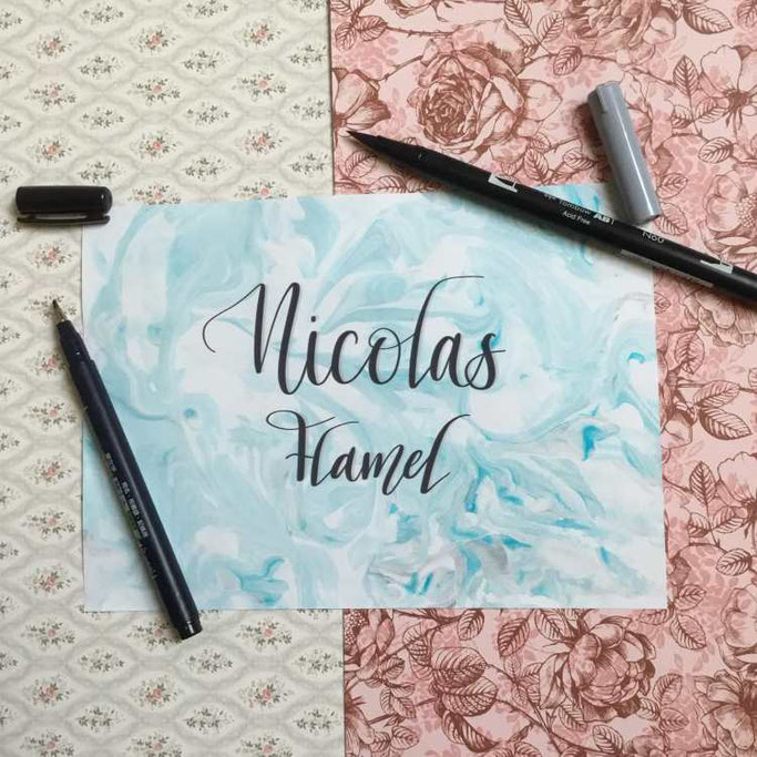 Letter Lovers Zeitanker: Handlettering quote Nicolas Hamel