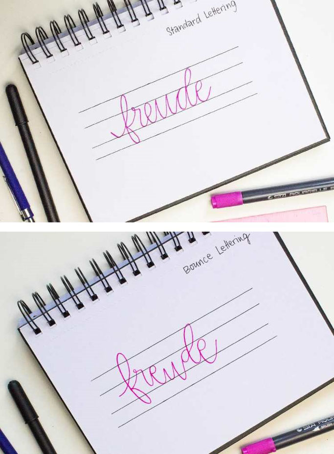 Handlettering Anleitung: So funktioniert das Bounce Lettering.