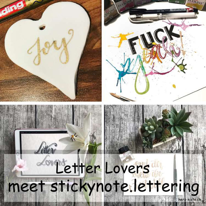 Letter Lovers in der Herz-Kiste: stickynote.lettering zu Gast im Lettering Interview mit einer DIY Anleitung für Fake Porzellan
