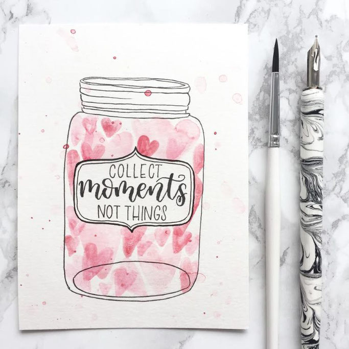 Letter Lovers beyzacreates: Lettering Spruch - collect moments not things