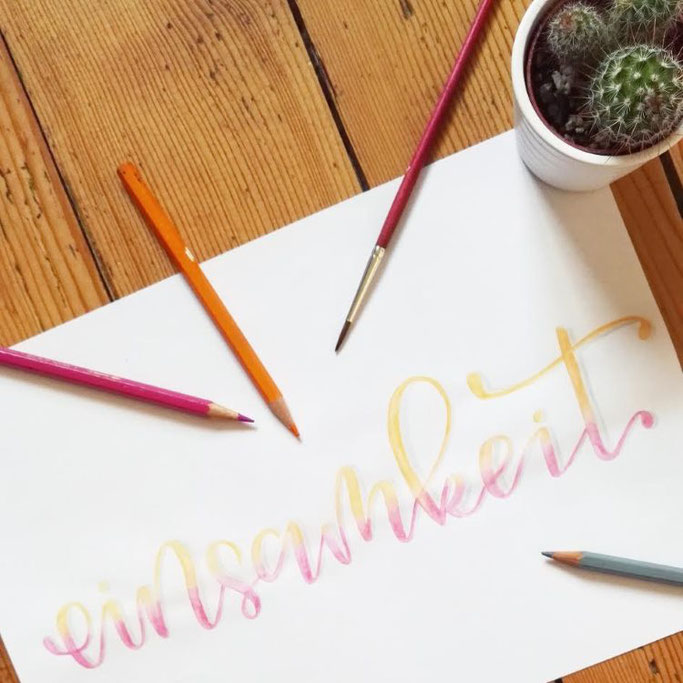 Letter Lovers donnerletter: Handlettering Einsamkeit