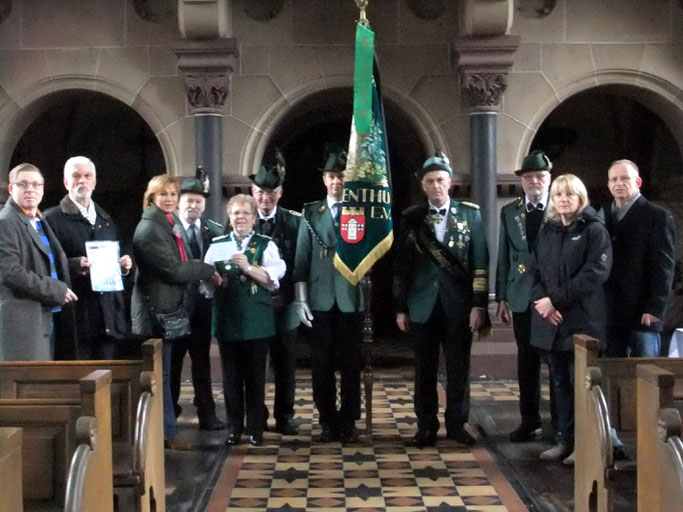 Schützenverein, Scheckübergabe, Orgelförderverin, Klais-Orgel, Hl. Dreifaltigkeit