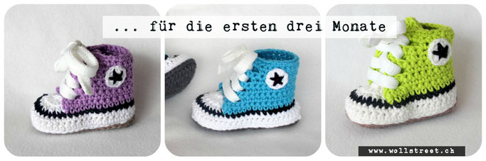 Baby Chucks für die ersten drei Monate (Länge: 9 - 9.5 cm)