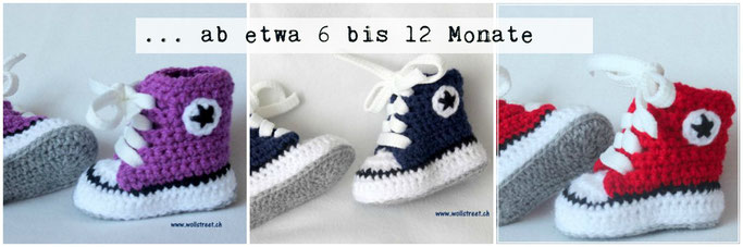 Baby Chucks ab etwa 6 bis 12 Monate (Länge: 11 - 12 cm)