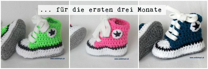 Baby Chucks für die ersten drei Monate (Länge: 9 - 9.5 cm)