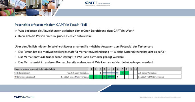 Potenzial - Teil 2: Heute geht es darum, wie genau und welche möglichen Aussagen zum Potenzial der Testperson Sie darüber erhalten.  Für die Frage nach den Entwicklungspotenzialen nutzen Sie den Abgleich mit der Selbsteinschätzung.