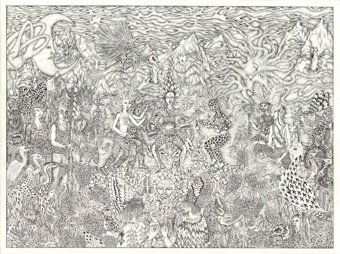 Stéphanie Sautenet - Ssoloeil - dessin - inkdrawing - rituel