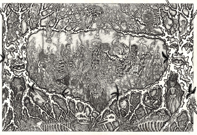Stéphanie Sautenet - Ssoloeil - dessin - inkdrawing - rituel