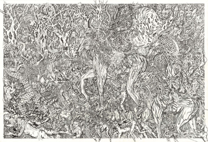 Stéphanie Sautenet - Ssoloeil - dessin - inkdrawing - rituel