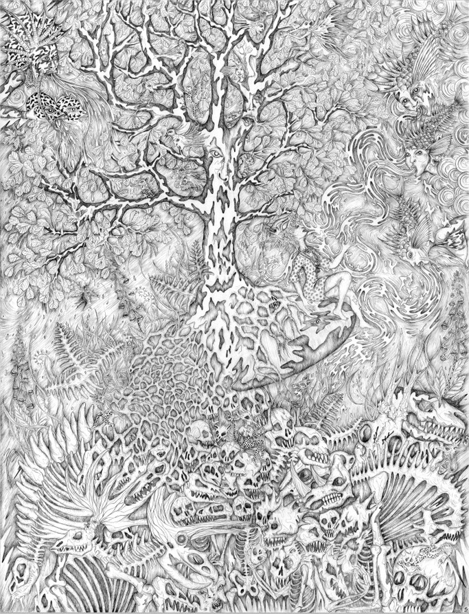 Stéphanie Sautenet - Ssoloeil - dessin - inkdrawing - rituel