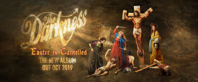 The Darkness, New Album, Easter Is Cancelled, news, Cooking Vinyl, Rockers And Other Animals, Rock News, Rock Magazine, Rock Webzine, rock news, sleaze rock, glam rock, hair metal