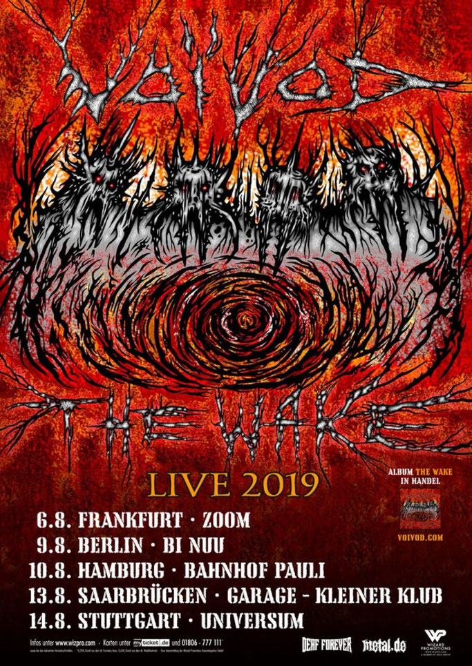 VOIVOD, European summer Dates, The Wake,North American tour, Century Media Records, News Rockers And Other Animals, Rock News, HEAVY METAL, Rock Magazine, Rock Webzine, rock news, sleaze rock, glam rock, hair metal