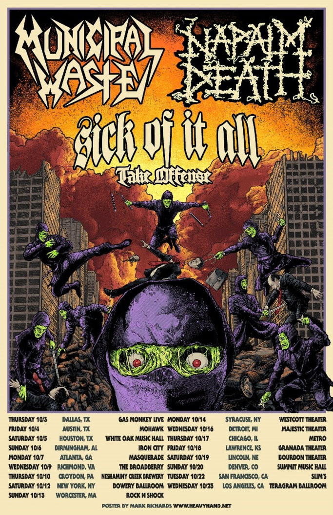 NAPALM DEATH, Tour, Century Media Records, Grindcore, Coded Smears And More Uncommon Slurs, News Rockers And Other Animals, Rock News, HEAVY METAL, Rock Magazine, Rock Webzine, rock news, sleaze rock, glam rock, hair metal