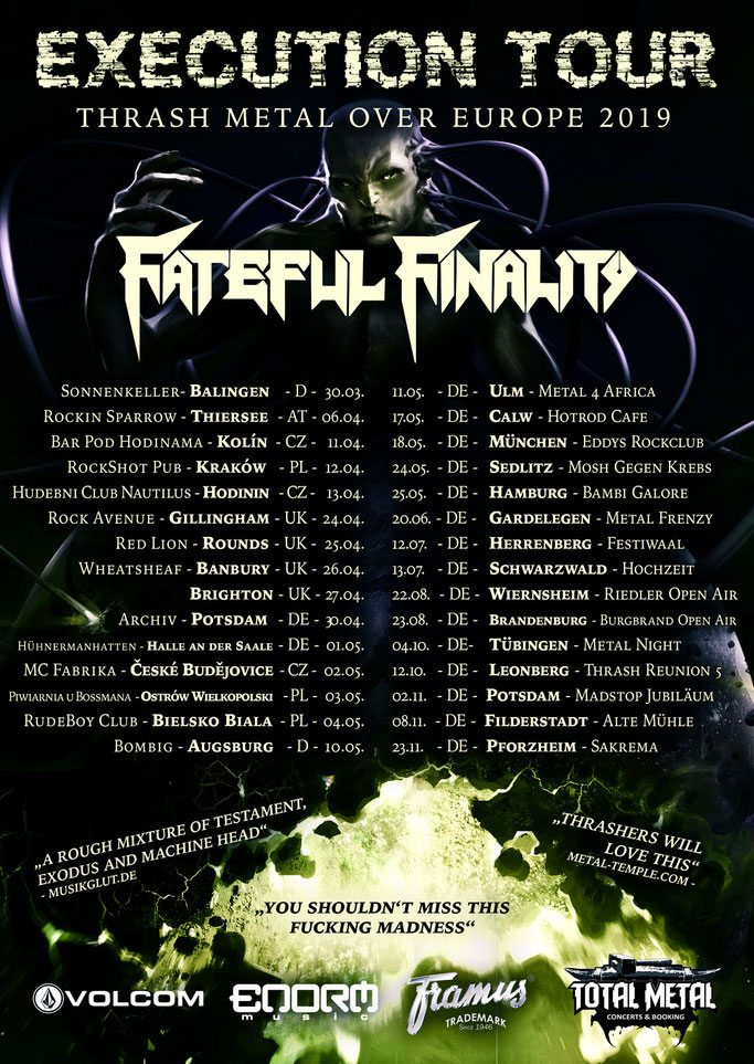 Fateful Finality, Execution Tour 2019, Rockers And Other Animals, News
