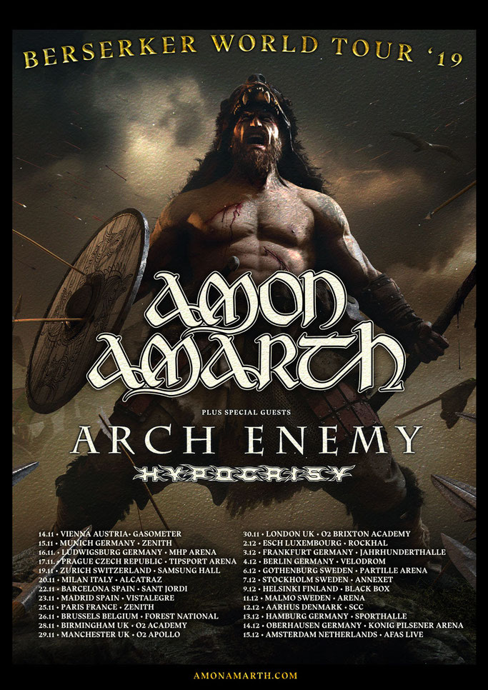 ARCH ENEMY announce European tour dates supporting AMON AMARTH, News Rockers And Other Animals, Rock News, NWOBHM, Rock Magazine, Rock Webzine, rock news, sleaze rock, glam rock, hair metal