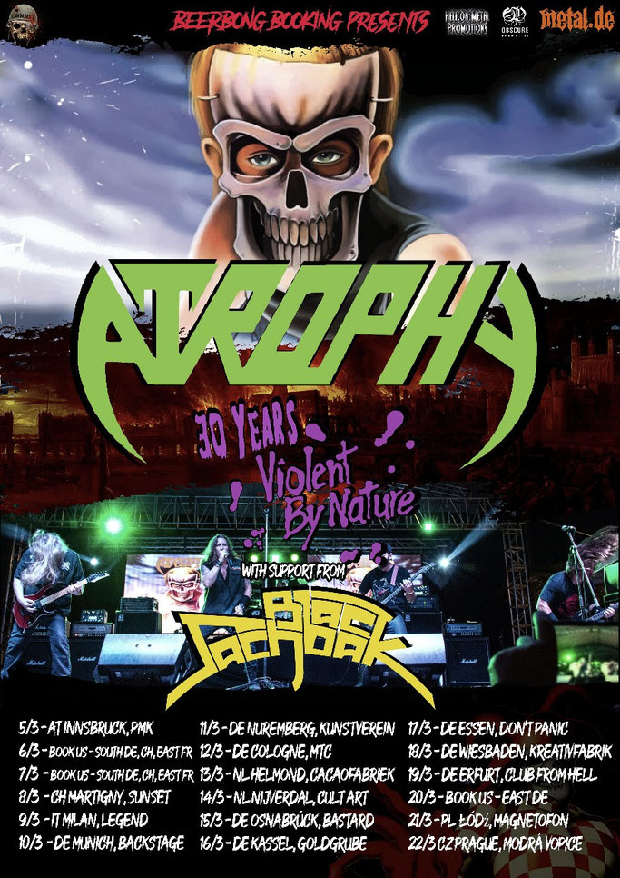 European tour 2020, Atrophy, rockers and other animals, news, Black Sachback Tour