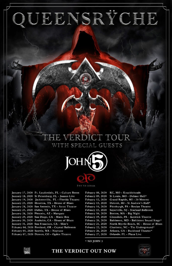 The Verdict 2020 Headline Tour, Queensrÿche, rockers and other animals