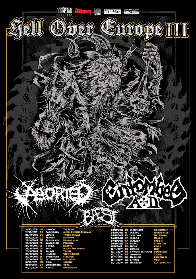BAEST, new single, new video new video, Gula, Tour, Europe, Aborted, Entombed A.D., Century Media Records, Danse Macabre,News Rockers And Other Animals, Rock News, Rock Magazine, Rock Webzine, rock news, sleaze rock, glam rock, hair metal