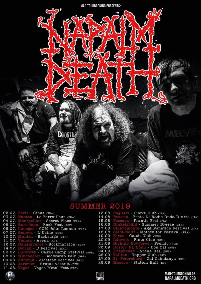 NAPALM DEATH, Tour, Century Media Records, Grindcore, Coded Smears And More Uncommon Slurs, News Rockers And Other Animals, Rock News, HEAVY METAL, Rock Magazine, Rock Webzine, rock news, sleaze rock, glam rock, hair metal