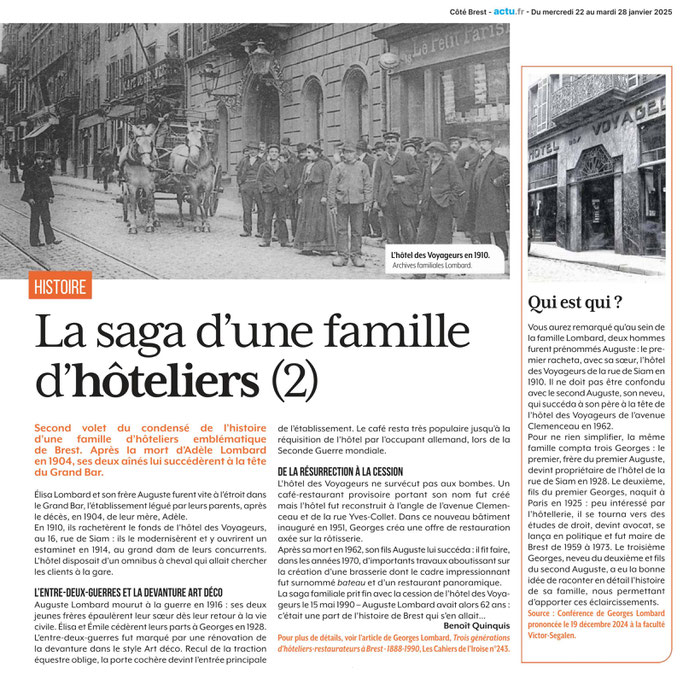 Côté Brest n° 549, 22 janvier 2025