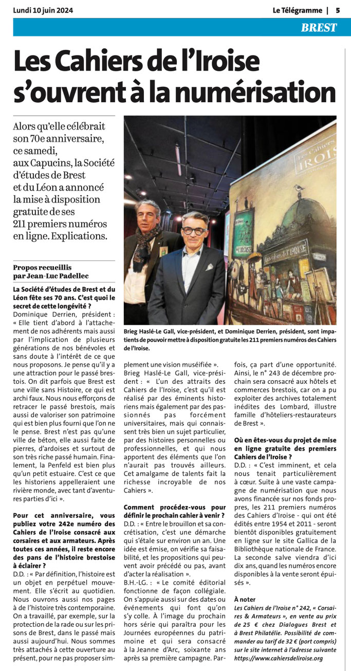 Le Télégramme, 10 juin 2024