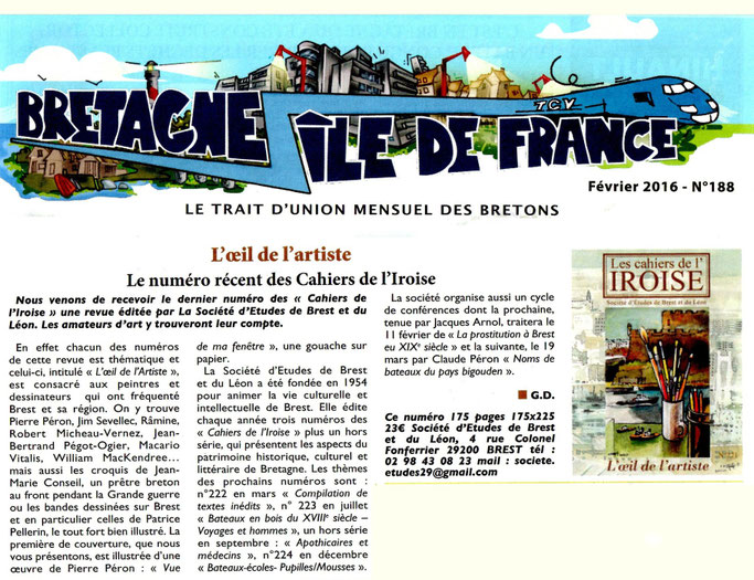 Bretagne - Île de France n° 188, février 2016