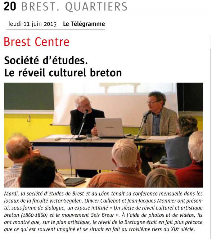 Le Télégramme, 11 juin 2015