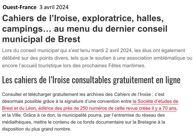 Ouest-France, 3 avril 2024