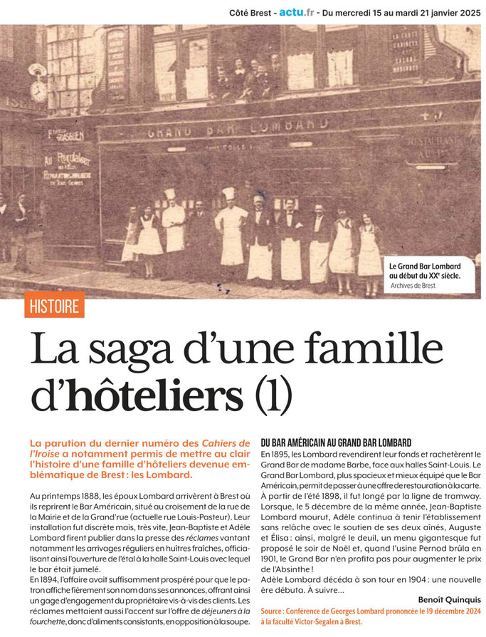 Côté Brest n° 548, 15 janvier 2025