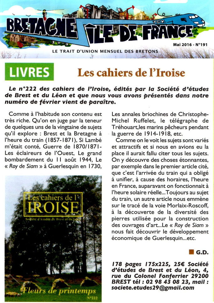 Bretagne - Île de France n° 191, mai 2016