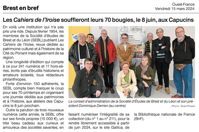 Ouest-France, 15 mars 2024