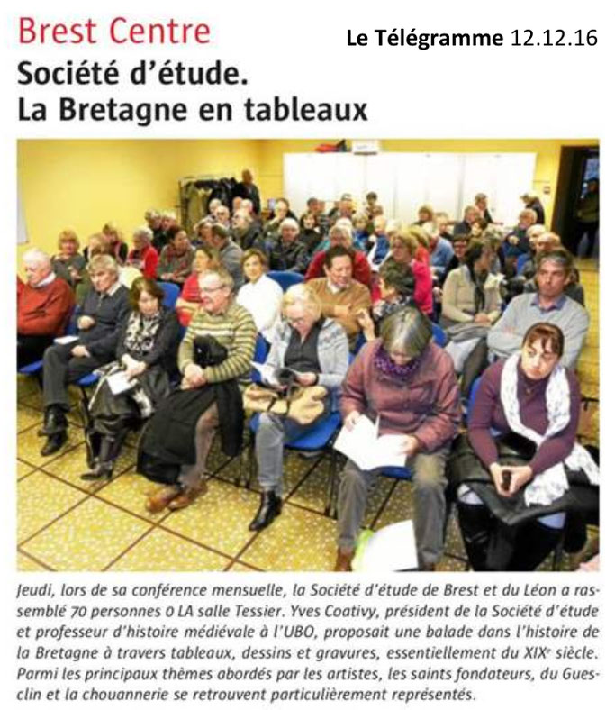 Le Télégramme, 12 décembre 2016