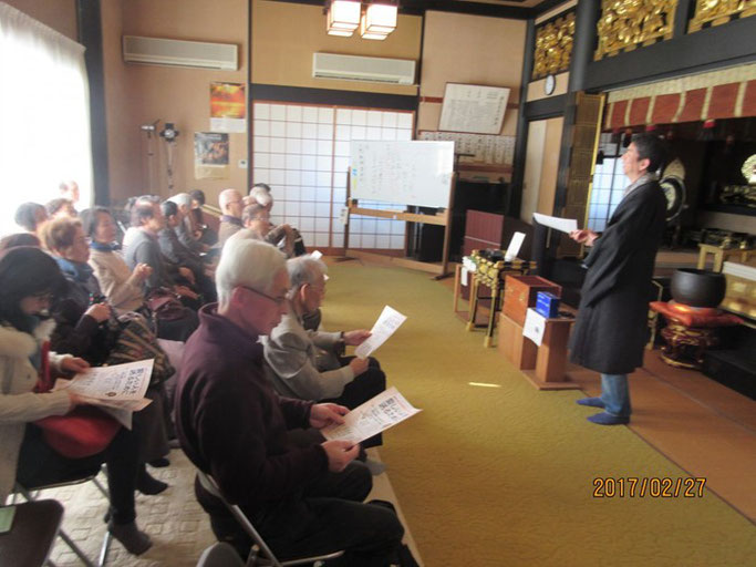 東京・八王子の浄土真宗　延立寺にて赤川浄友が法話を行った。