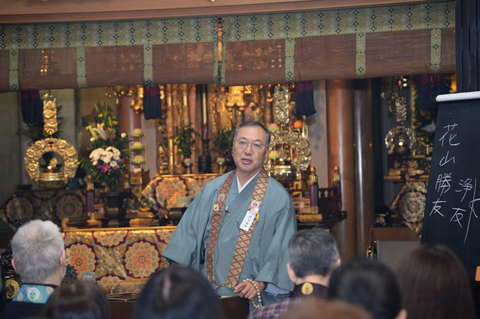 千葉・松戸の浄土真宗　天真寺にて赤川浄友が法話を行った。