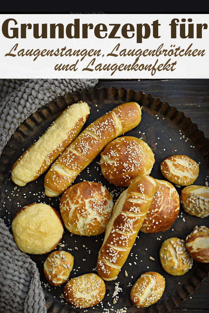 Grundrezept für Laugenstangen, Laugenbrötchen, Laugenkonfekt, Thermomix, vegan möglich