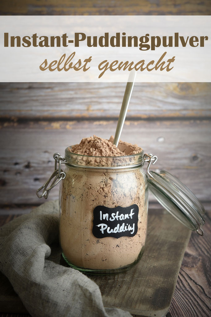 Instant Puddingpulver selbst gemacht, nur mit Wasser anrühren, für den sofortigen Puddinggenuss, Rezept, Thermomix, vegan machbar