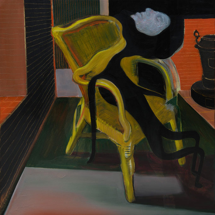 sleeping figure near a potbelly stove --- Roland Maas --- 2023