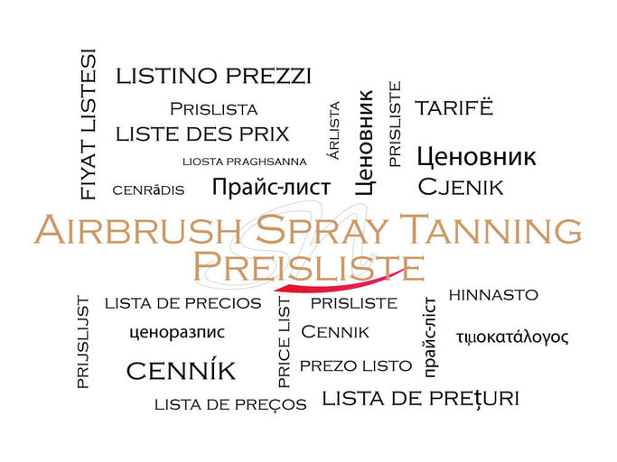 Bild: Spray Tanning Preisliste